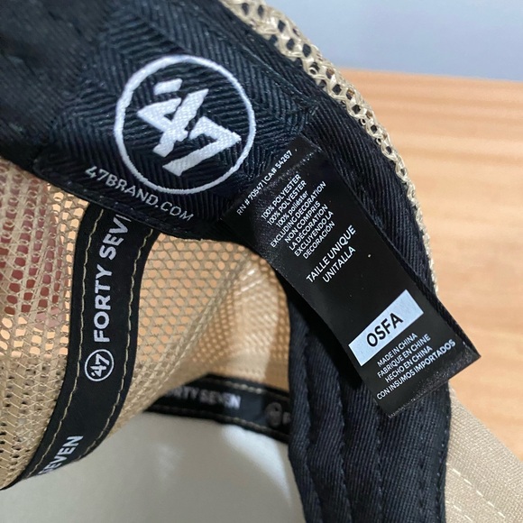 ‘47 New York Yankees Foam Trucker Snapback Adjustable Hat, khaki, OSFA - Picture 7 of 7